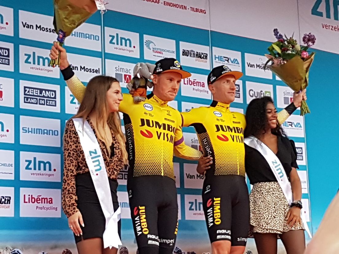 Jos van Emden op het erepodium.