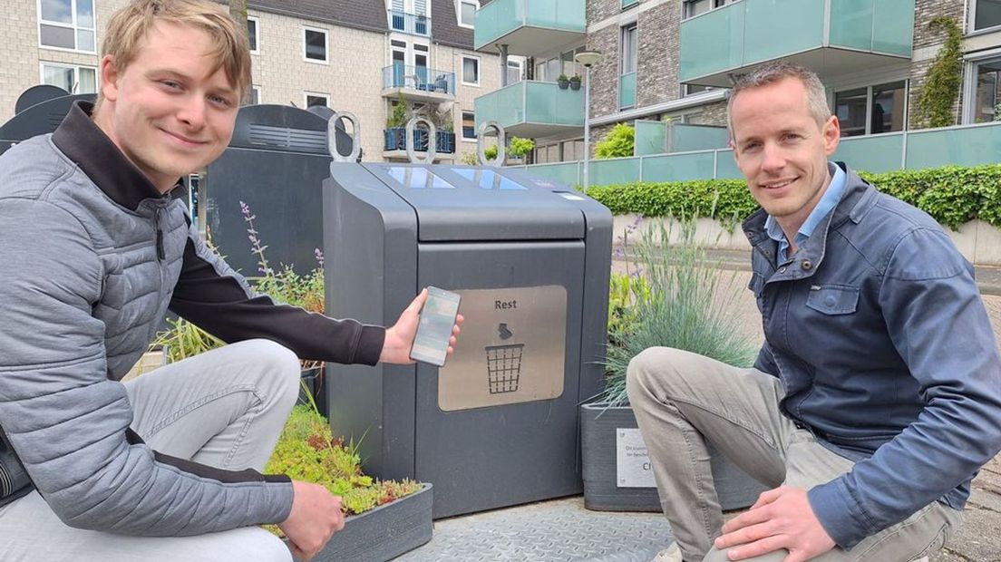 App-bouwer Steven Meeuwissen en Henk-Jan Room, die ooit de containertuintjes bedacht.