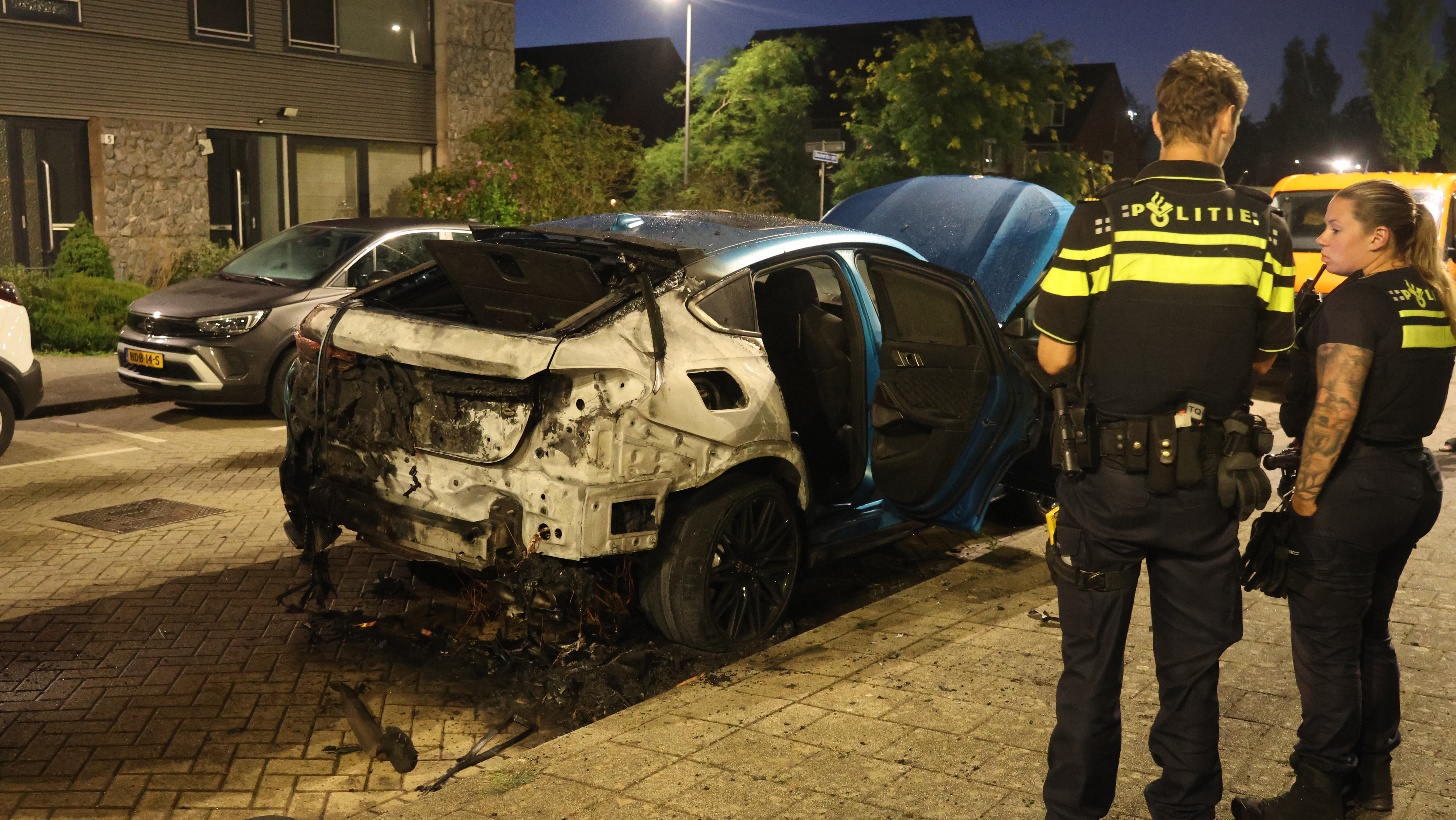 De lak is helemaal van de achterkant gesmolten