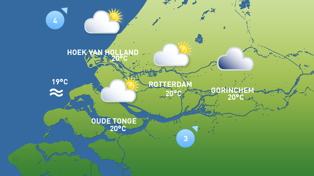 Het weerbeeld van donderdag 1 oktober 2026.