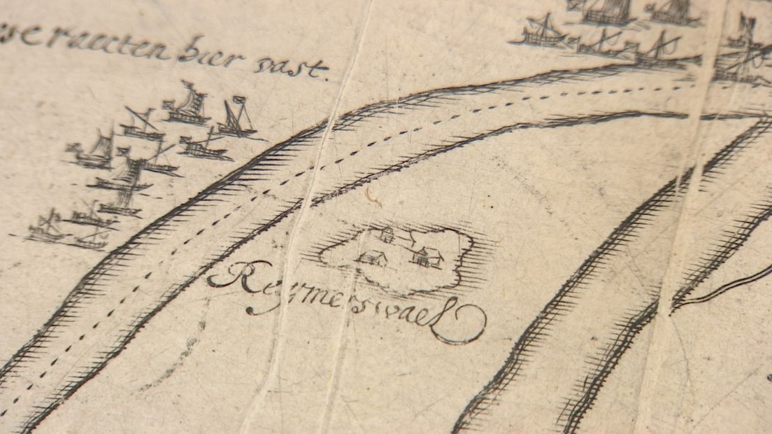'Reymerswael' op een oude kaart.