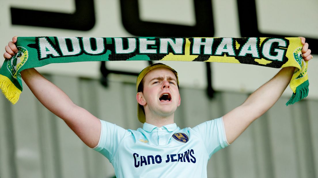 ADO-fan tijdens de laatste thuiswedstrijd