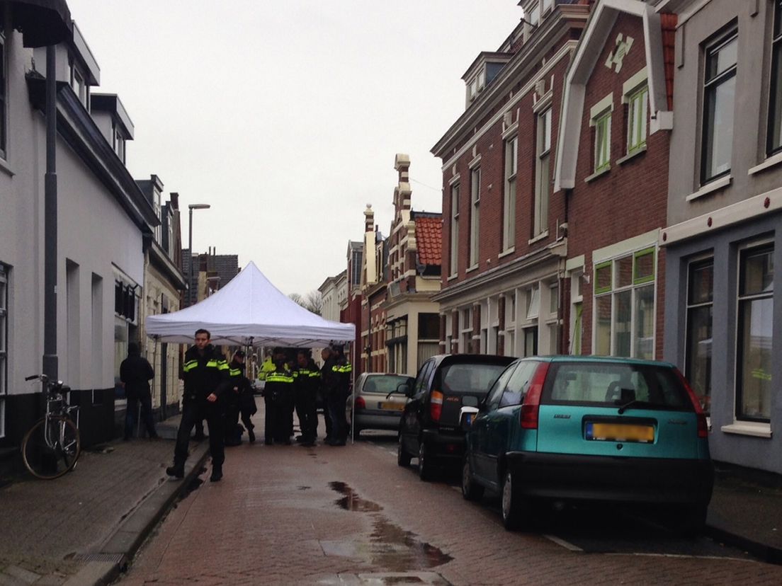De Bovenstraat in Rotterdam kort na de fatale schietpartij