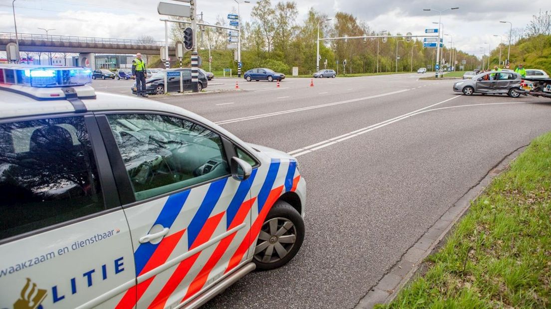 Auto's botsen in Zwolle