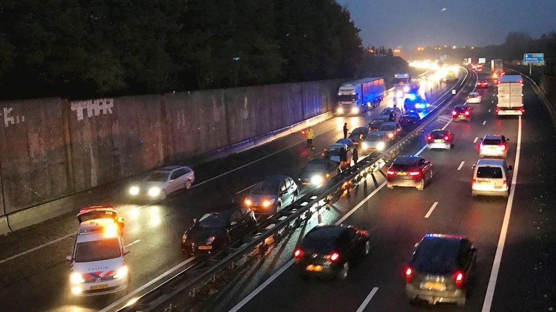 Veel voertuigen betrokken bij het ongeval