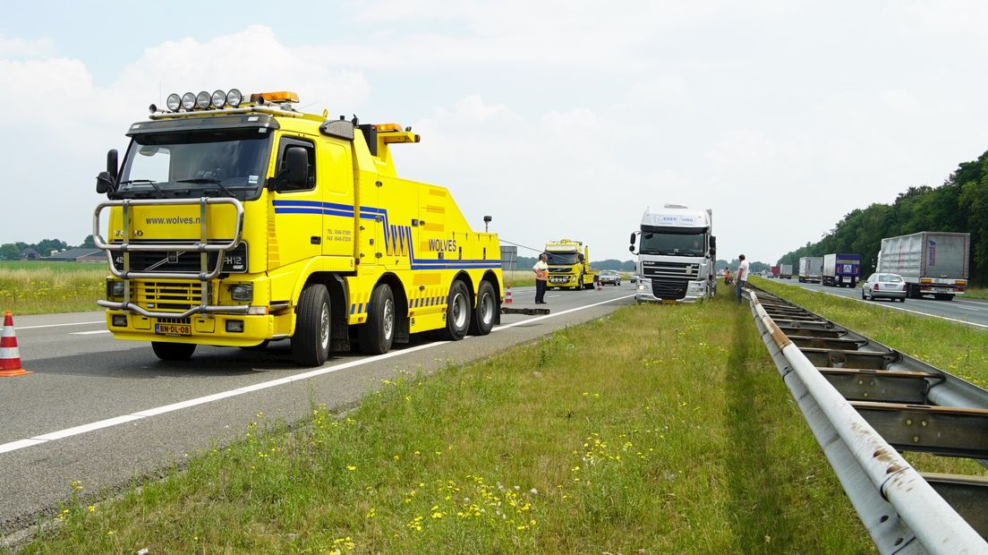 Klapband op A1 bij Bathmen