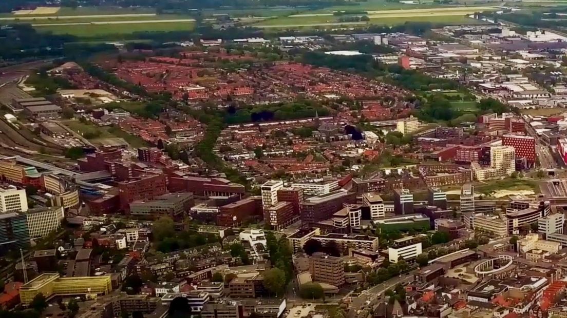 Het totale gebied van Langs Eem en Spoor van bovenaf bekeken.