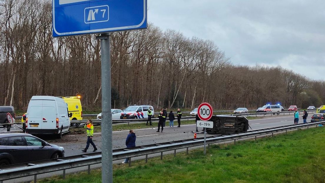 Ongeval op A32 bij Steenwijk