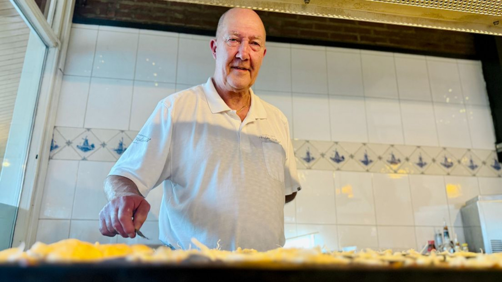 Ruud Louwerens staat lekker te bakken