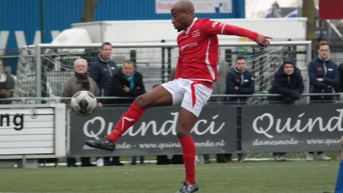 Joshua Patrick maakte het enige doelpunt van de Veenendalers