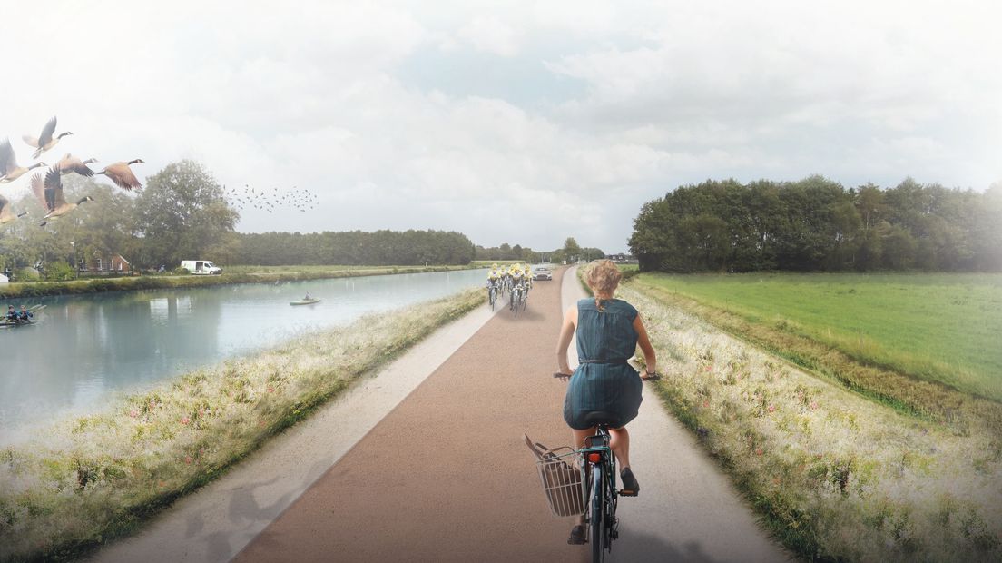 De gemeente Tynaarlo trekt geld uit voor de fietssnelweg (Rechten: Provincie Drenthe)