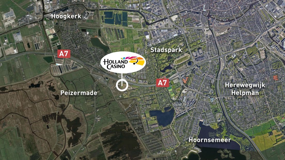 De plek waar het nieuwe pand van Holland Casino moet verrijzen