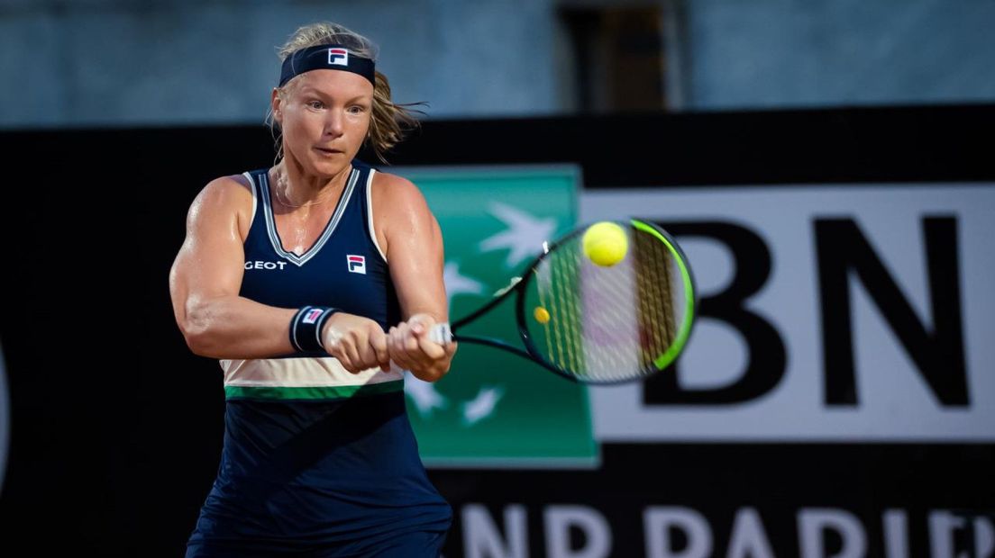 Kiki Bertens in actie