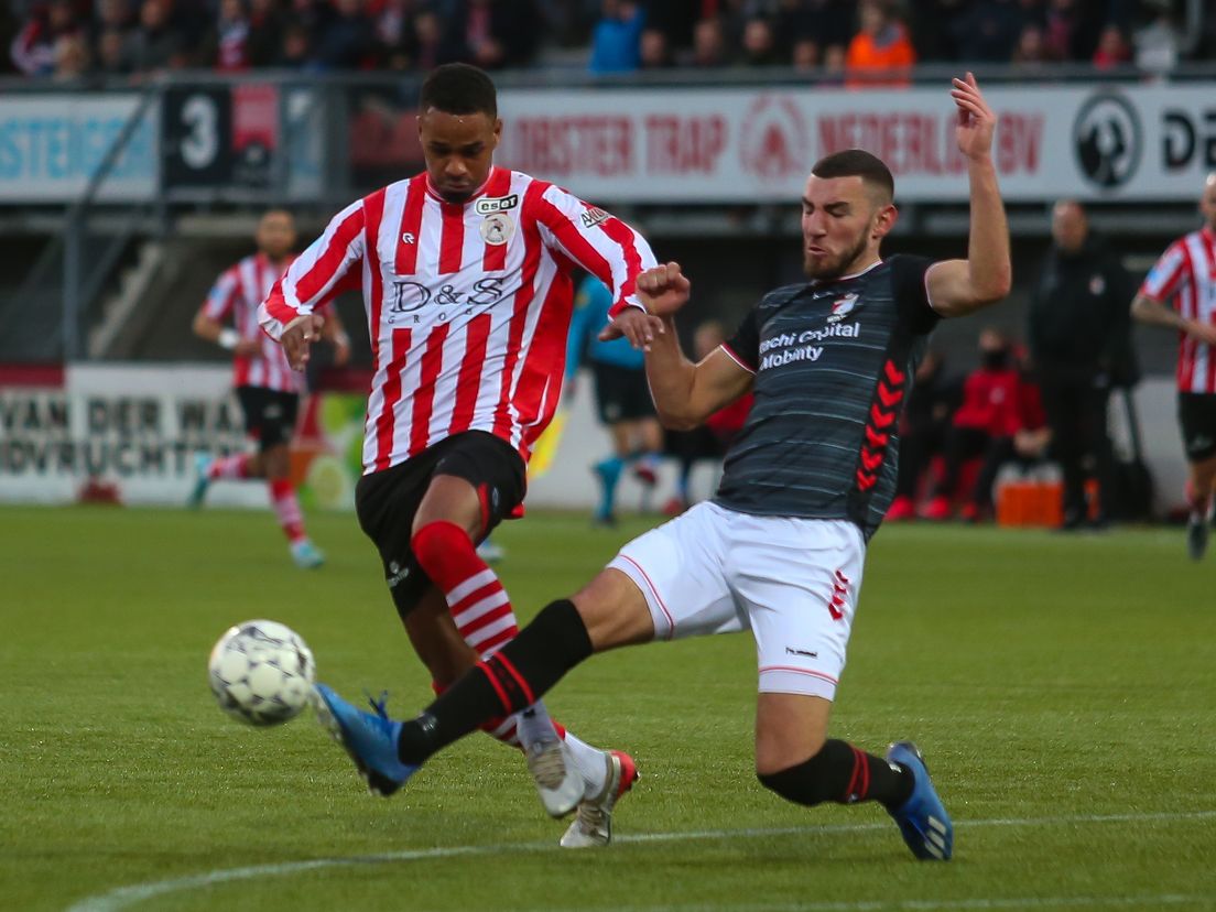 Michaël Heylen namens FC Emmen tegen Sparta (Bron: VK Sportphoto - Mischa Keemink)