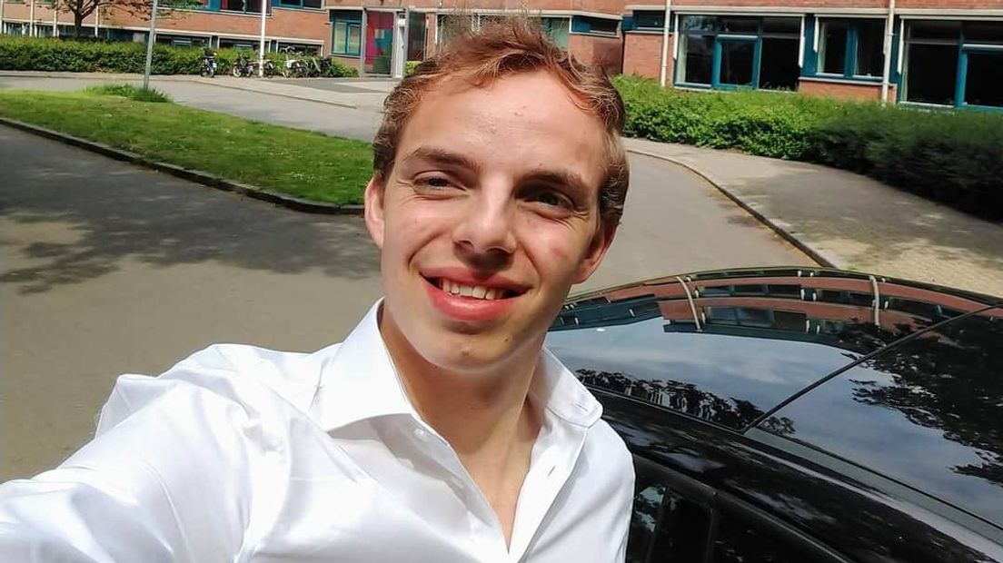 De 22-jarige nieuwkomer Frank van Niejenhuis uit Farmsum is lijsttrekker namens D66