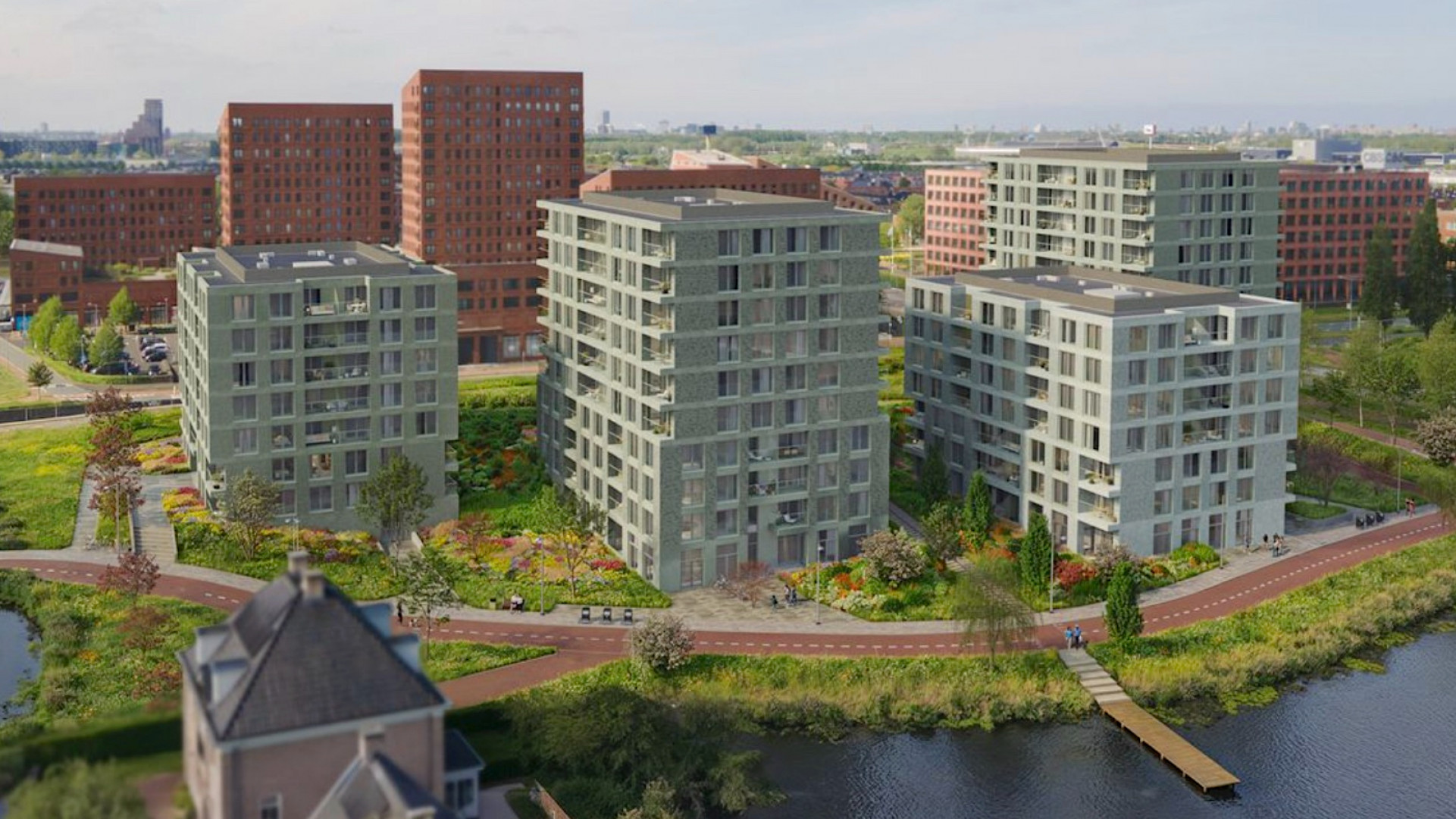 Leeg grasveld in Leidschenveen maakt plaats voor vier woontorens met 250 appartementen