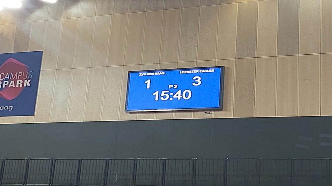 De stand was 1-3 op het moment van staken