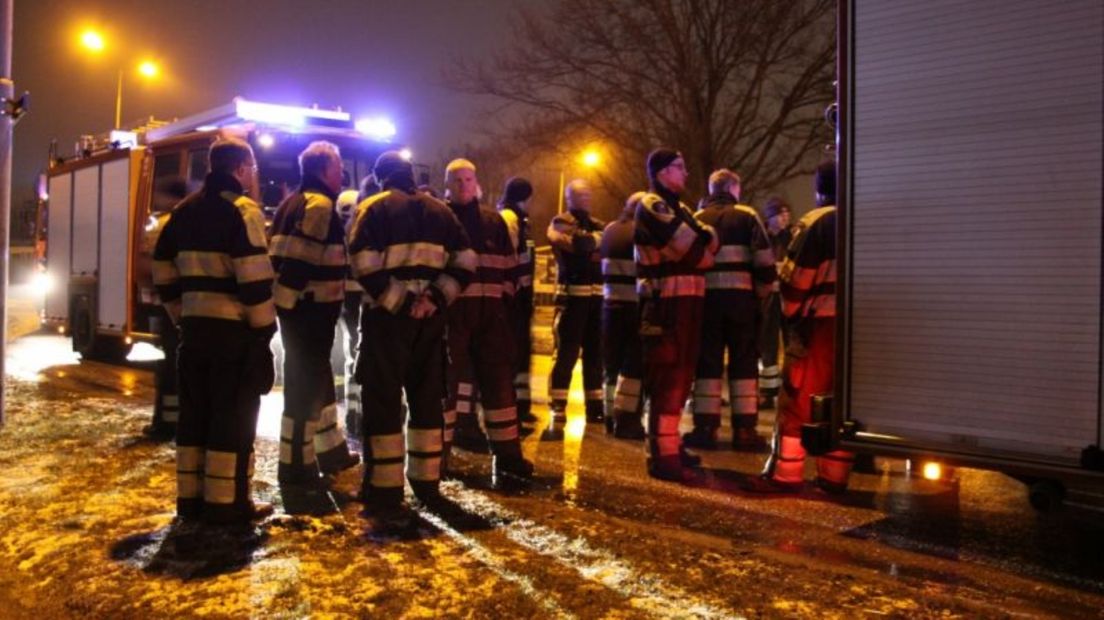 Brandweerlieden in Veendam niet lang na de dood van hun collega Wiebe