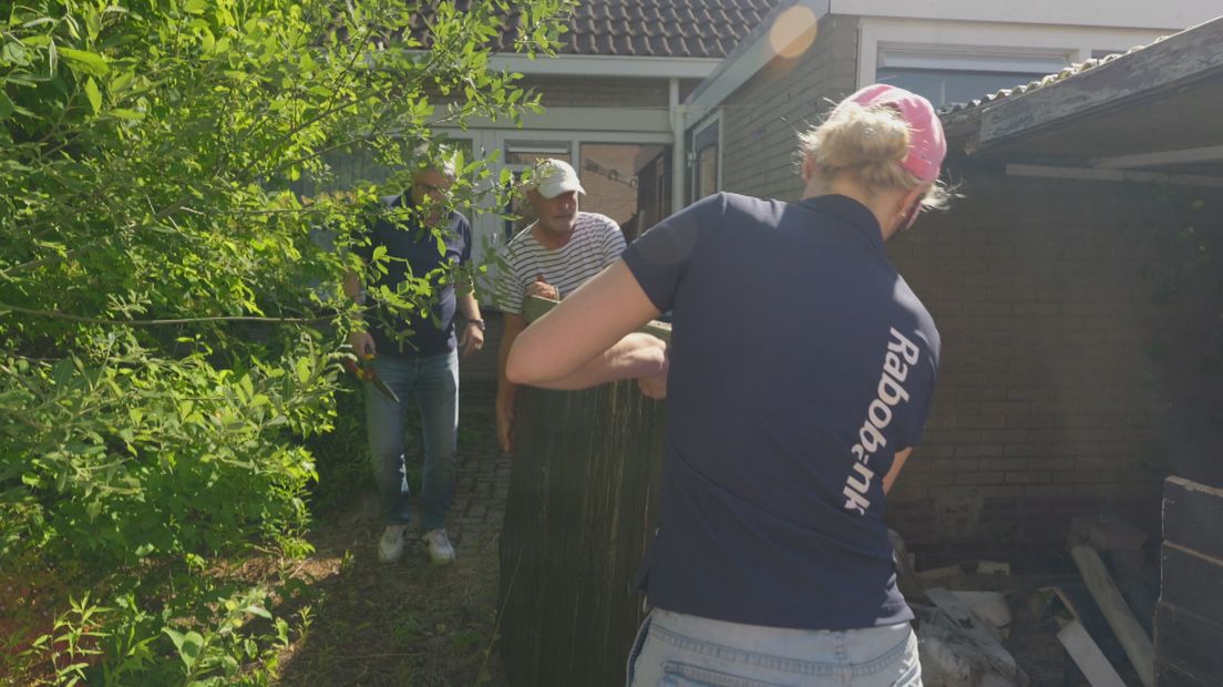 Medewerkers van de Rabobank helpen mee