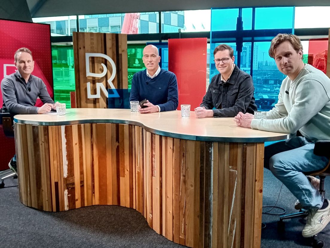 FC Rijnmond met van links naar rechts: Bart Nolles, Ruud van Os, Dennis van Eersel en Thomas Verhaar