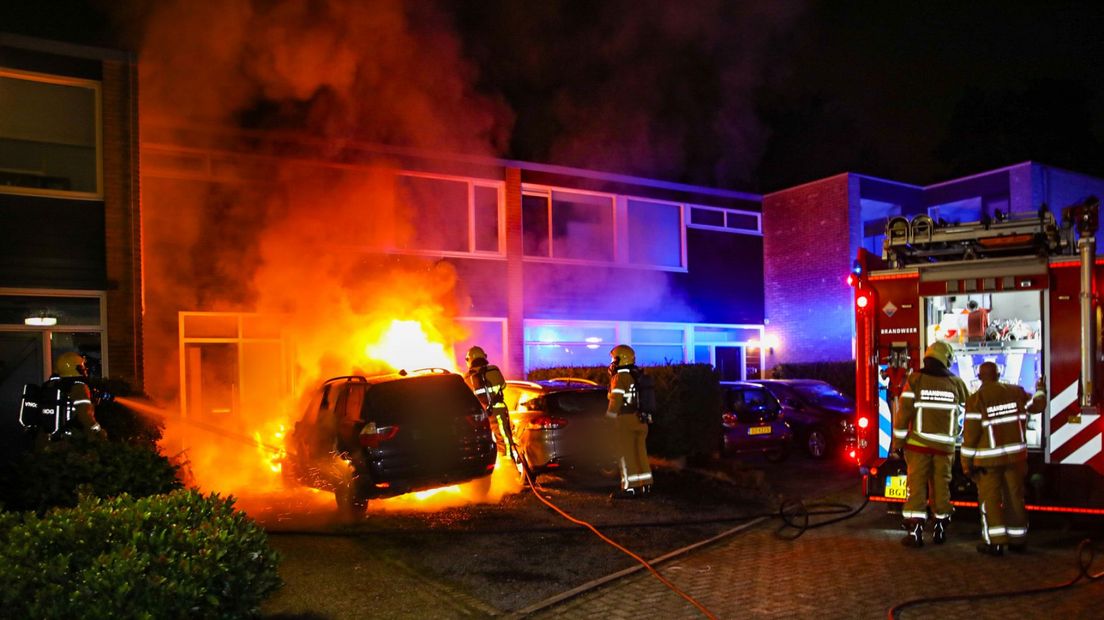 De brandweer in actie.