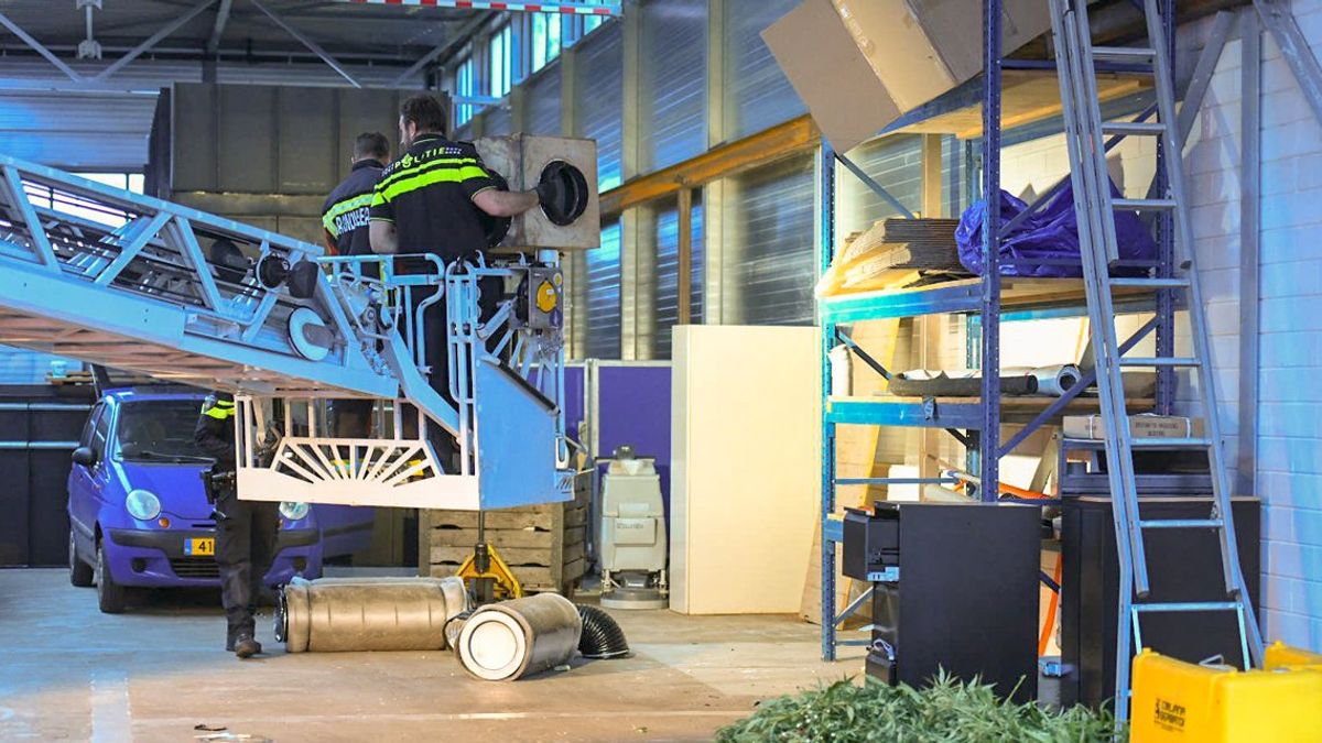 Hennepkwekerij ontdekt in bedrijfspand Ter Aar