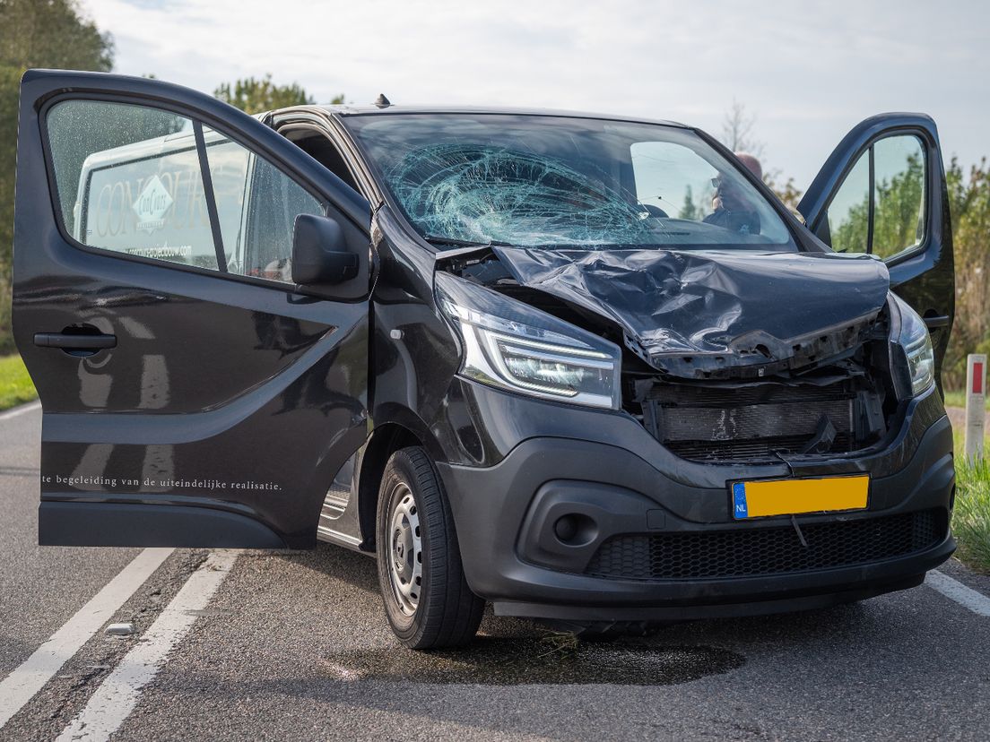 De bestuurder van de bestelbus zou volgens omstanders onwel zijn geworden en daardoor het fietspad zijn opgereden.