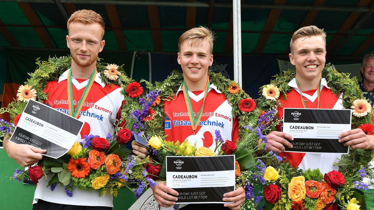 Partuur Leijenaar haalt winst binnen voor Exmorra bij het kaatsen