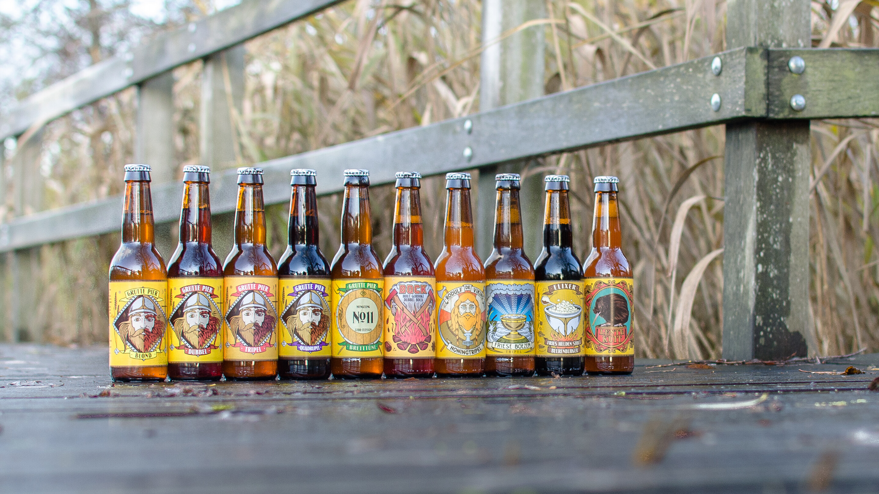 Flesjes bier van Grutte Pier