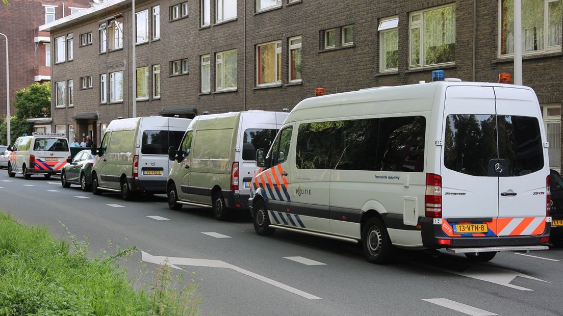 Politie doet onderzoek in de Albardastraat