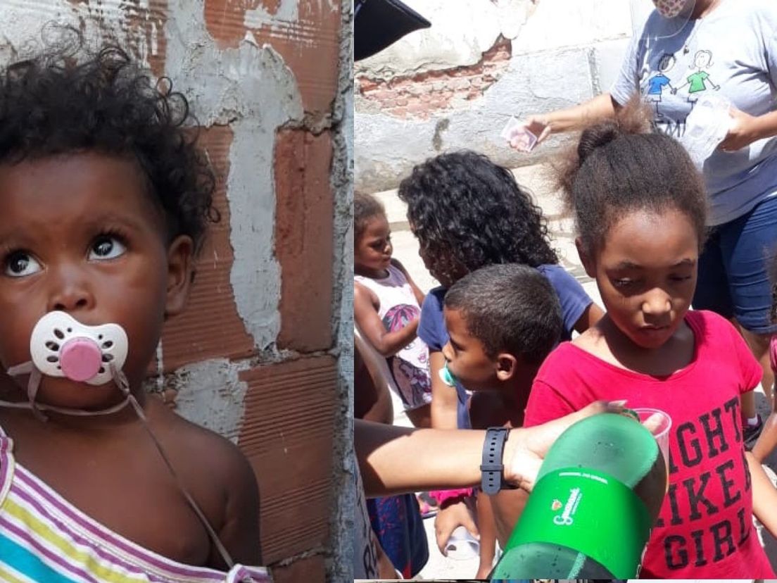 Dakloze kinderen leven in een fabriekshal in Rio de Janeiro en krijgen af en toe een lunch