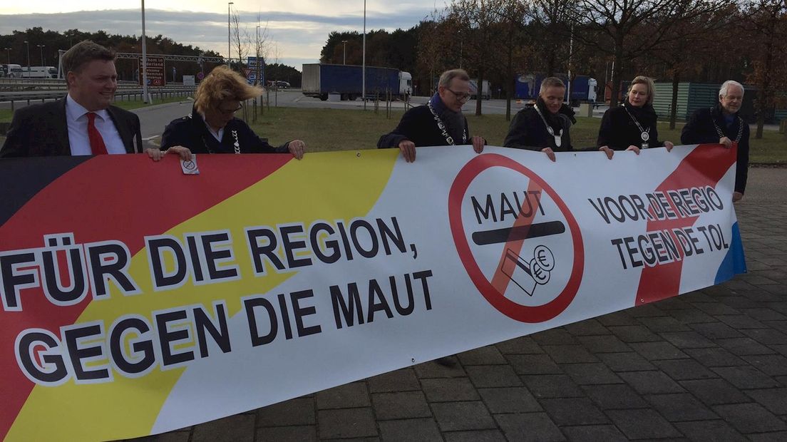 Protest tegen plannen Duitse tolheffing