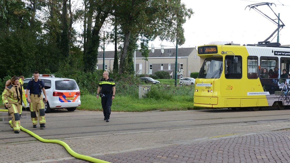 Trams konden even niet verder rijden