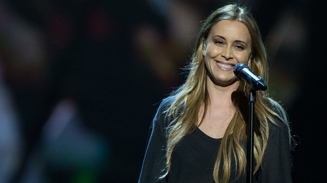 Anouk repeteert voor Songfestival