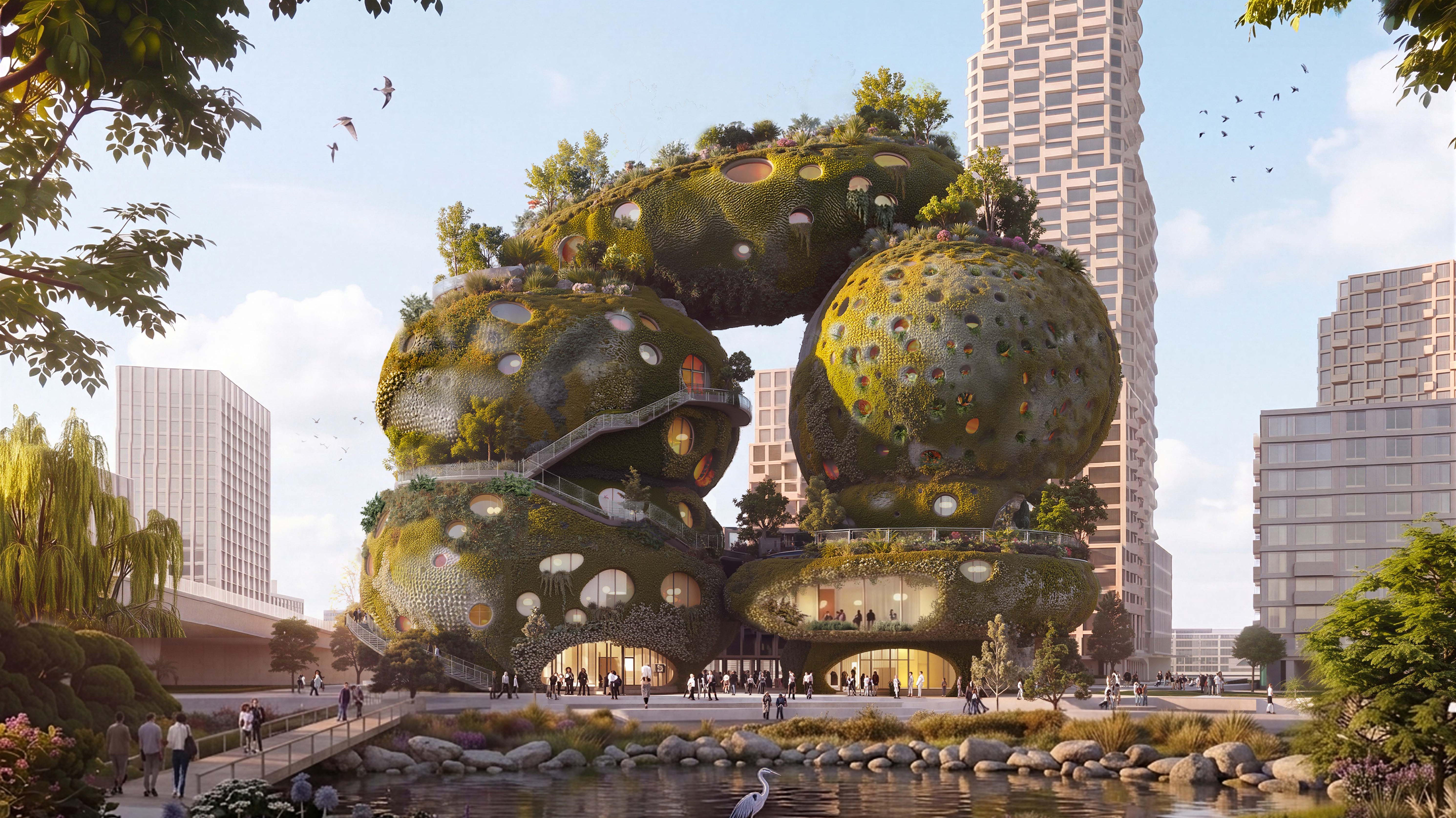 Het winnende ontwerp Rotterdam Rocks van MVRDV