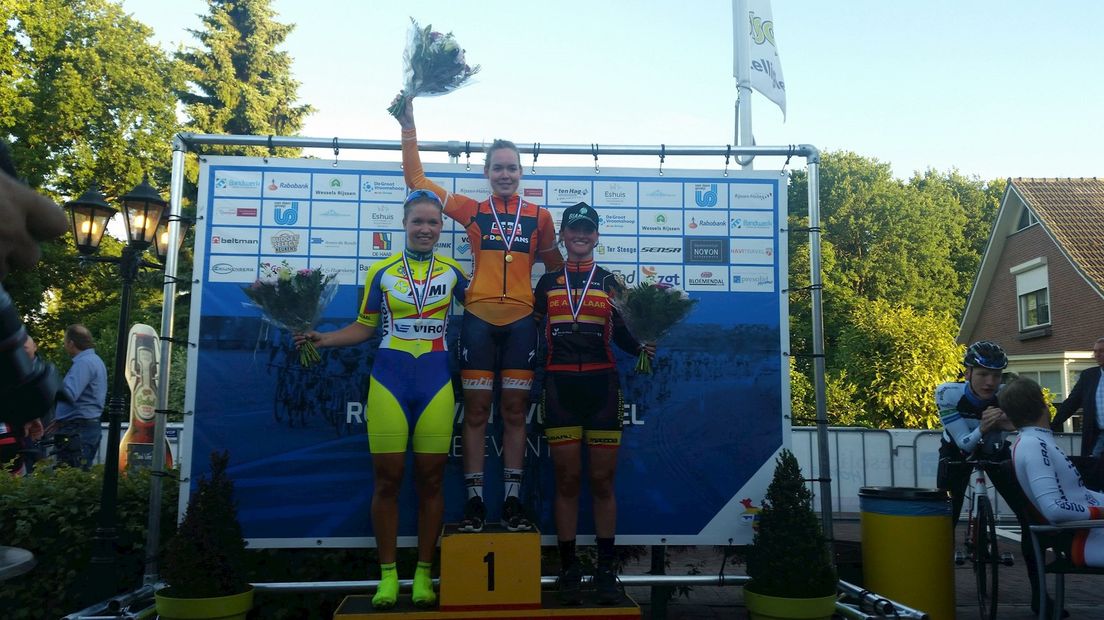Het podium bij de vrouwen