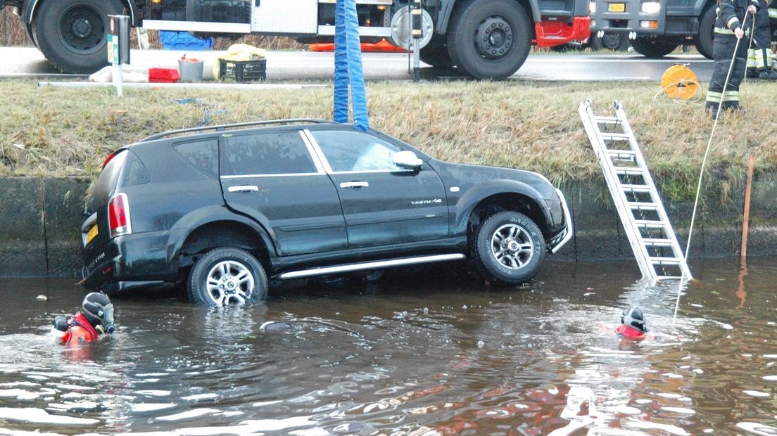 Auto uit water gehaald in De Krim