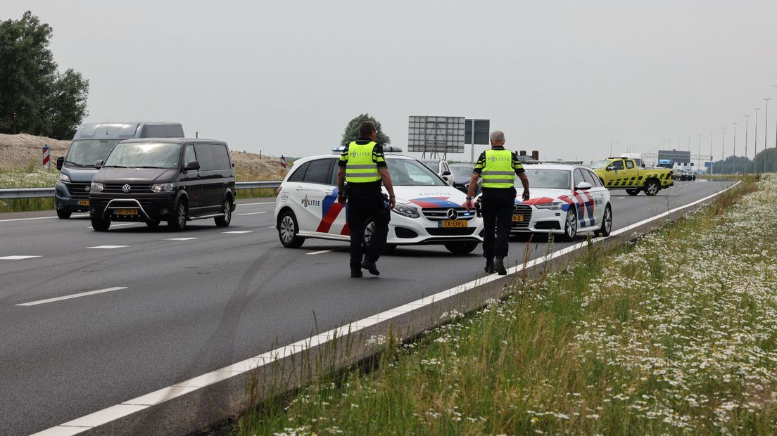 Bij het ongeluk op de A4 waren twee rijstroken dicht