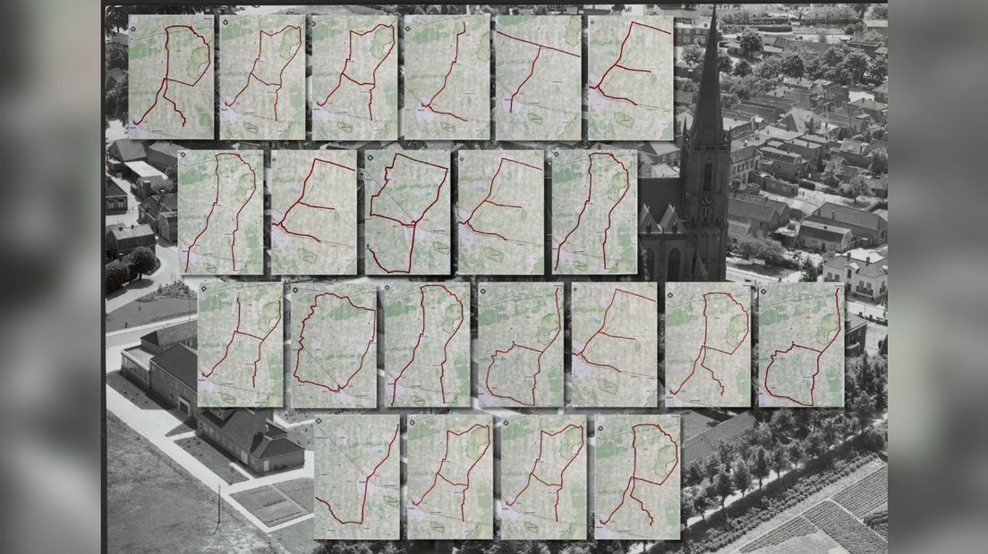 De 22 marathons die Hans afgelopen jaar liep op een rijtje