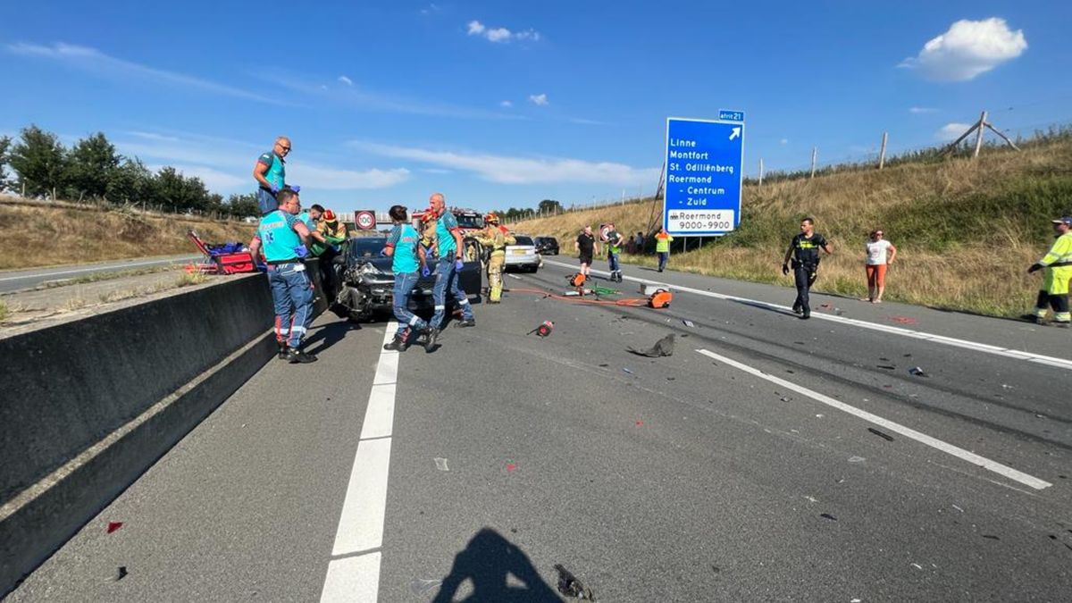 Zeven gewonden bij ernstig ongeval A73