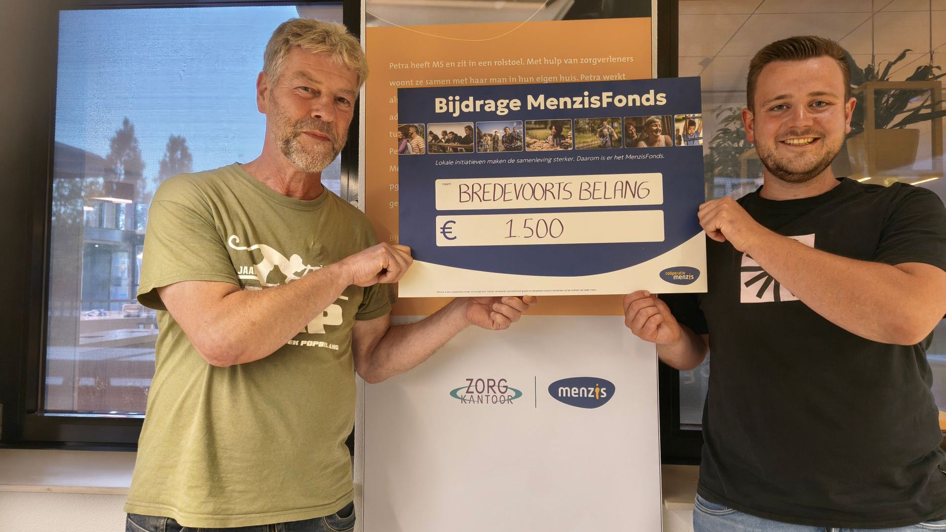 Menzis steunt moestuinproject Bredevoort met bijdrage voor nieuwe tuinkas.