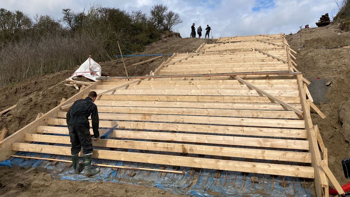 'Unieke duinopgang' tussen Groede en Nieuwvliet is bijna klaar