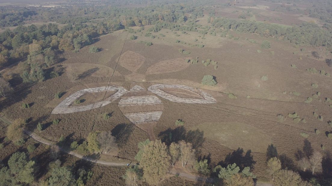 Het heidekenmerk vanuit de lucht