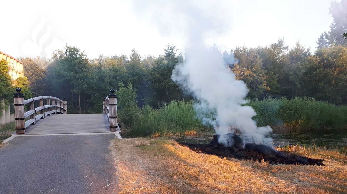 De politie zoekt drie jongens en een meisje voor deze brand