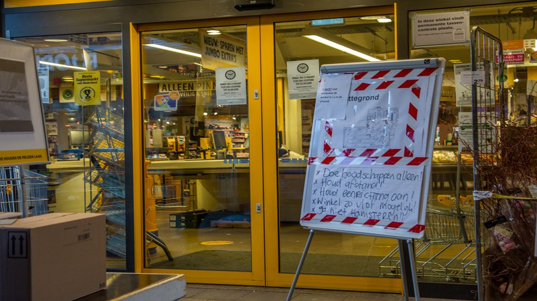 Eenrichtingsverkeer in de supermarkt