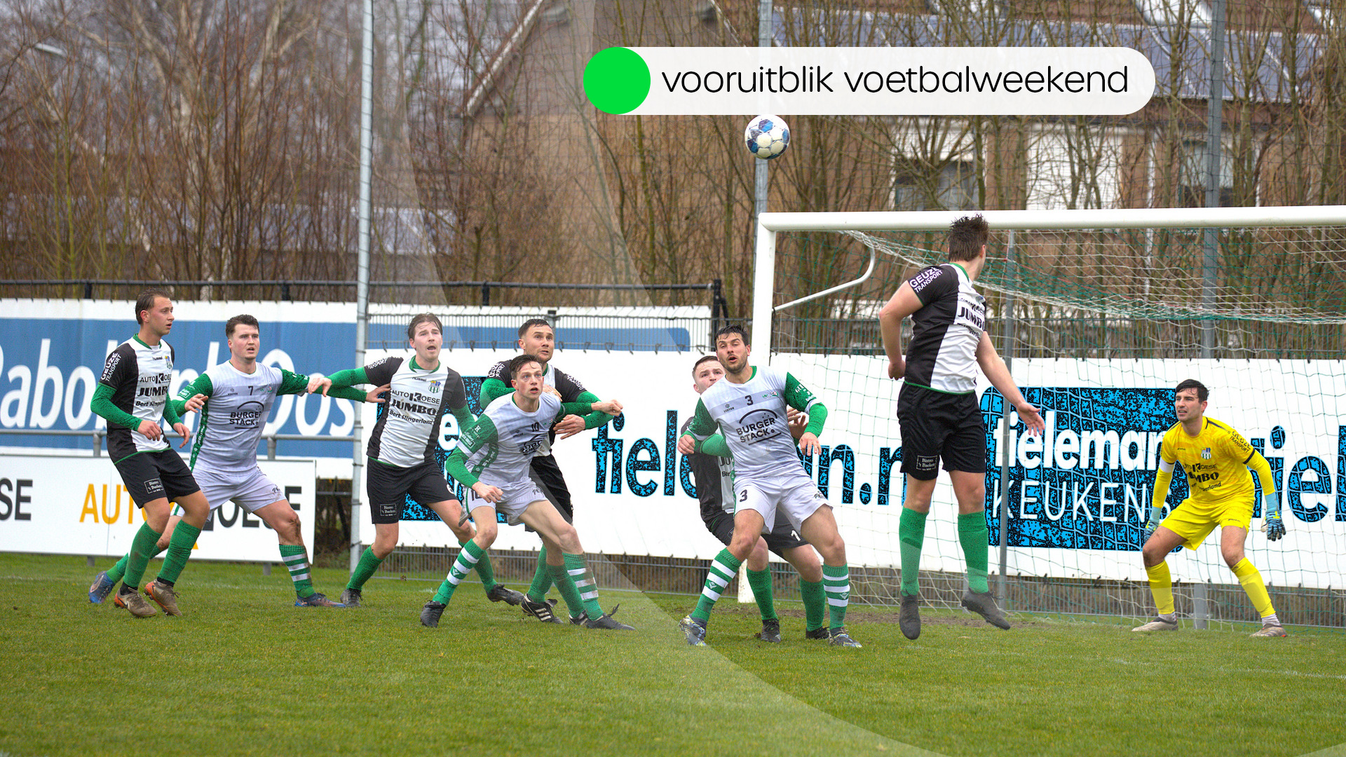 Deze wedstrijden worden vanmiddag en morgen gespeeld in het amateurvoetbal