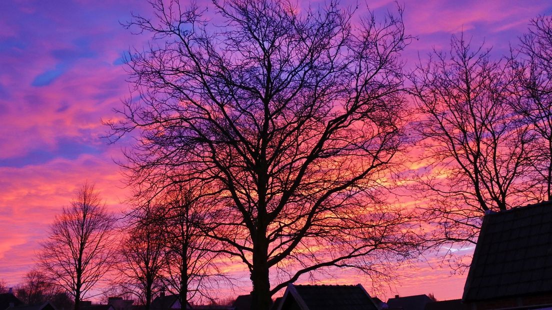 Ochtendrood in Appingedam