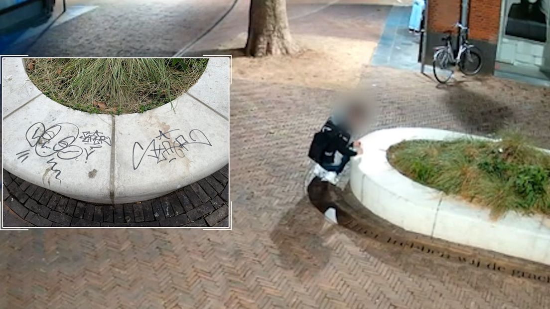 De politie weet wie de grafitti heeft aangebracht.