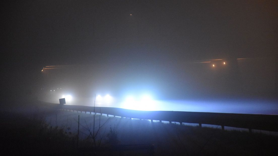 Auto's in de mist