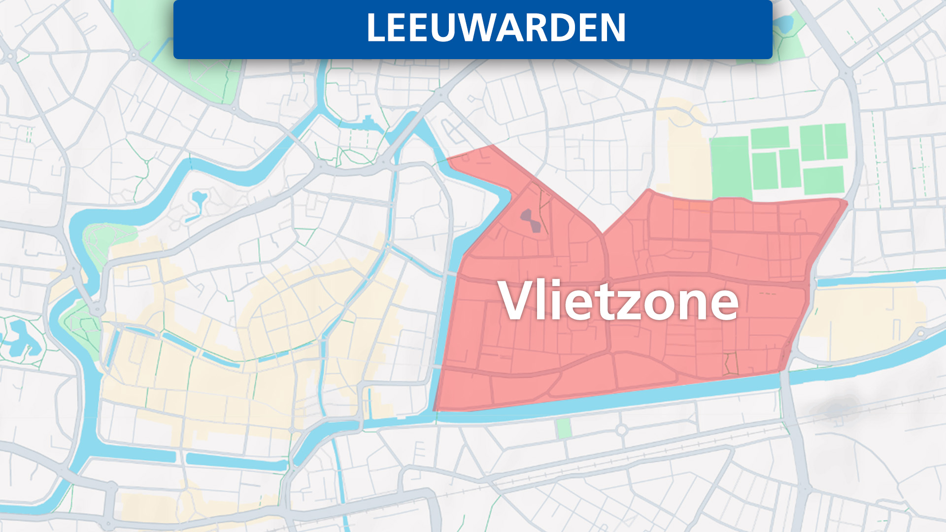 De Vlietzone in Leeuwarden